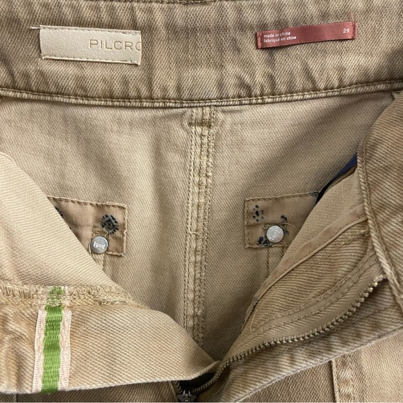 Pilcro Anthropologie Wanderer Relaxed Jeans Bronze Tan Size 29 - Picture 4 of 11